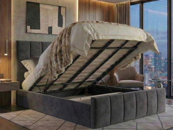 Magnus Ottoman Bed with fluted design, offering storage and comfort, made in the UK by Hush My Bed.